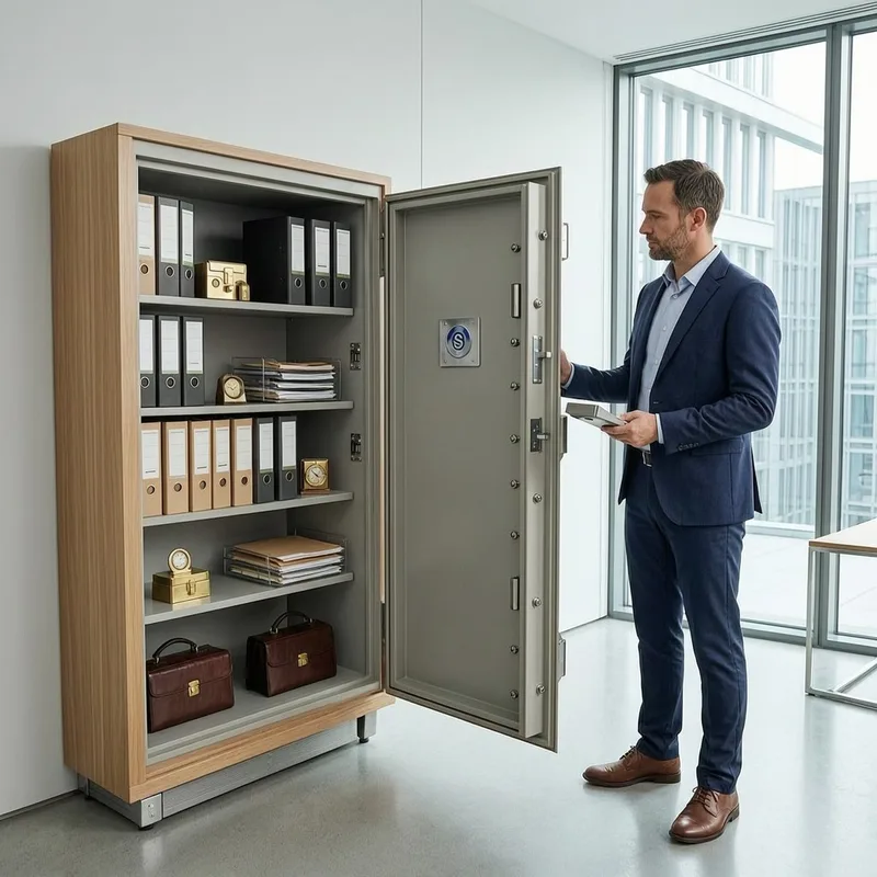 Secure fire-resistant safe requiring professional opening service